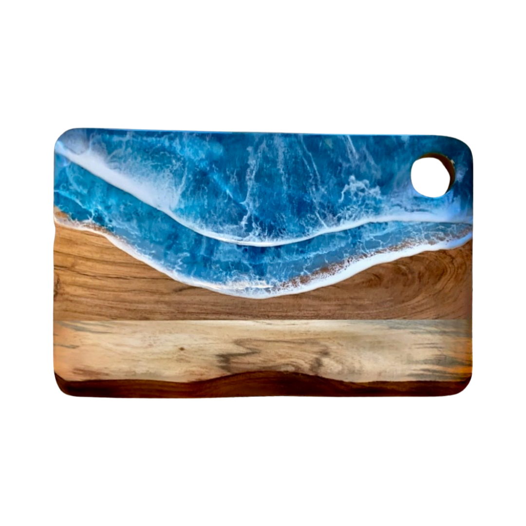 Ocean Resin Charcuterie Board, 17” X 11” X 1”